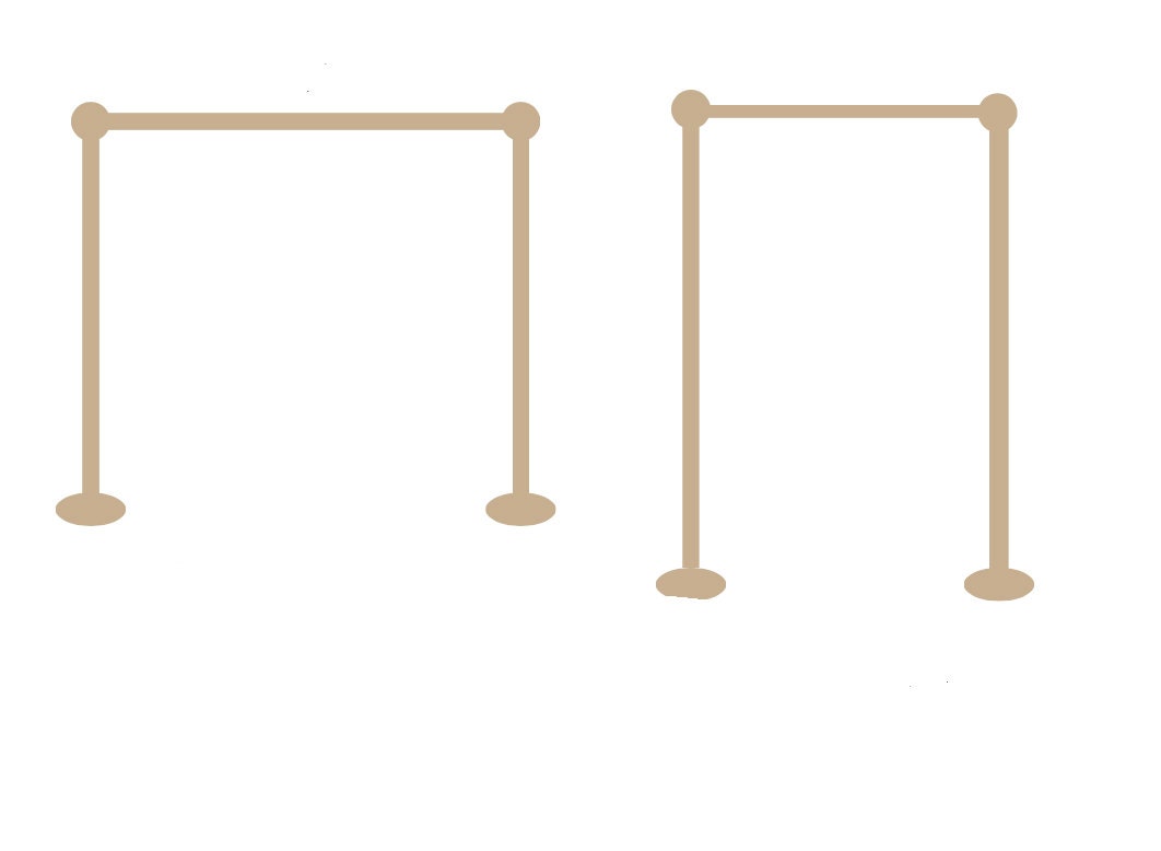 Ceiling Mounted Brass Clothes Rail