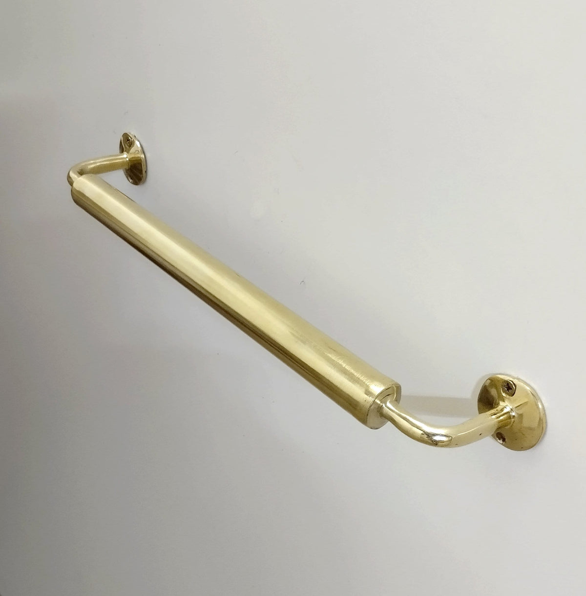 Handmade Unlacquered Brass Towel Bar: Moroccan Bathroom Decor