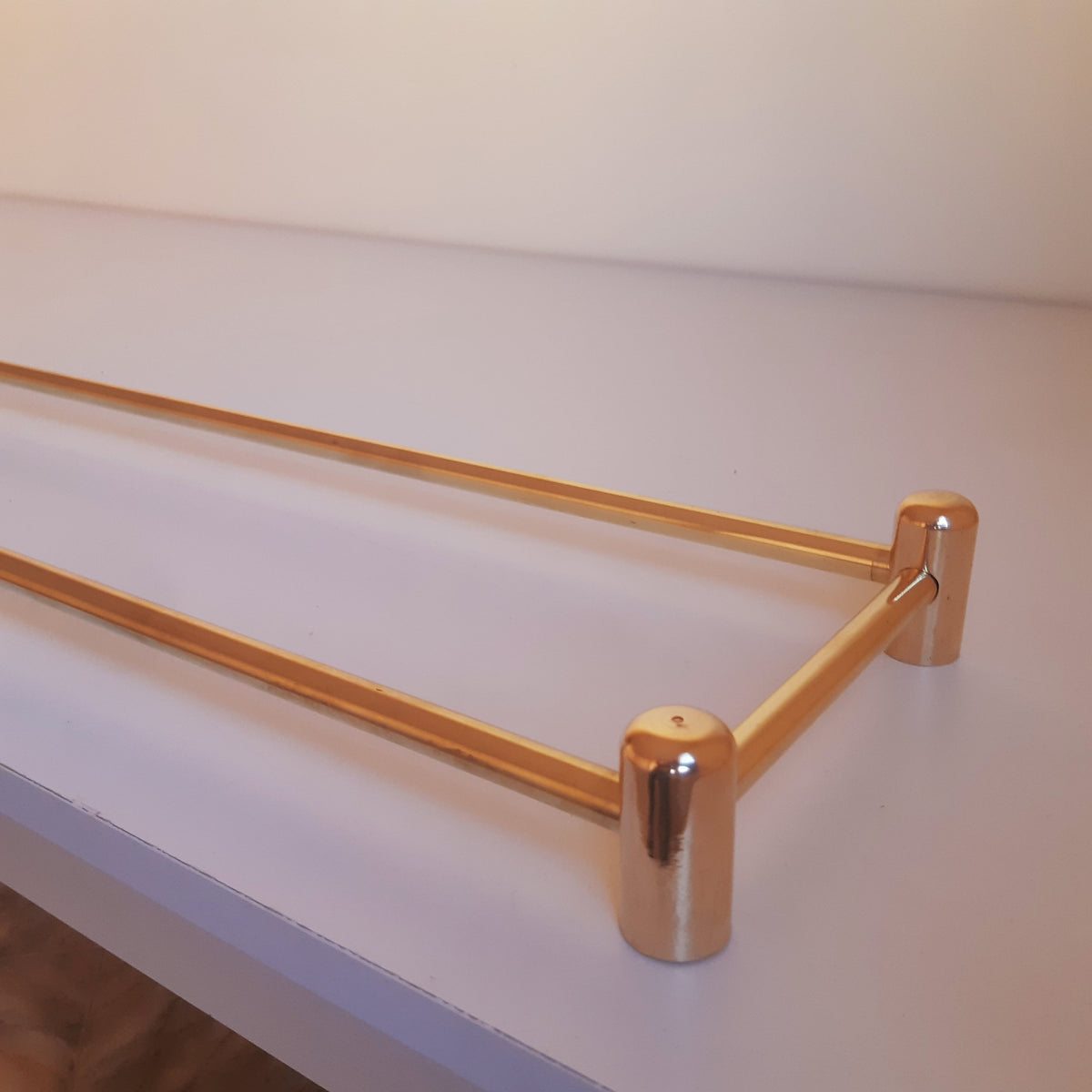 Unlacquered Brass Shelf Rail