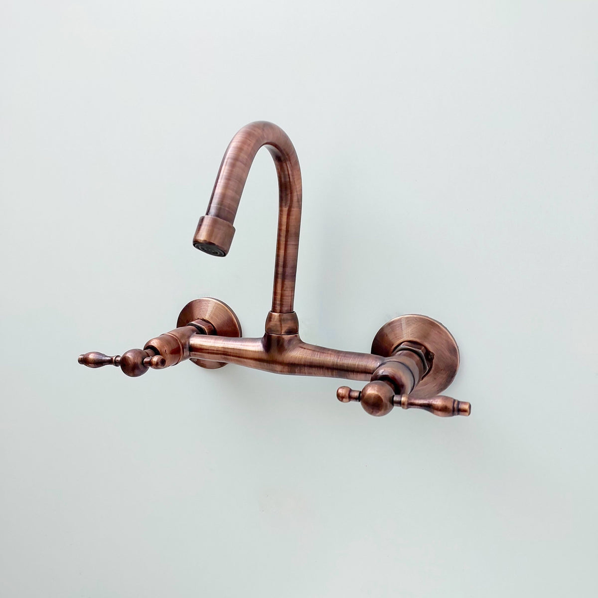 Copper Gooseneck Wall Mount Faucet