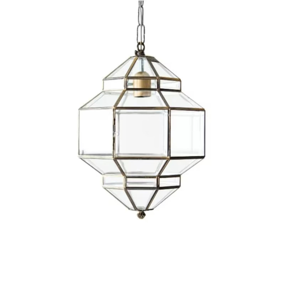 Handmade Brass Moroccan Pendant Light: Filigree Glass Suspension