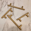 Etched Brass Bar Pull Handles For Kitchen Drawers And Cabinets