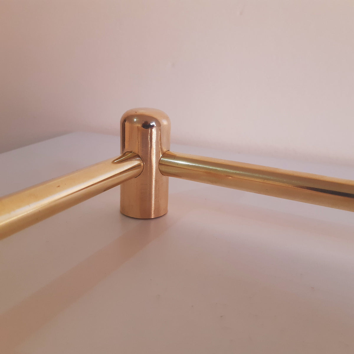 Unlacquered Brass Shelf Rail