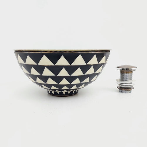 13" Antique Brass Resin Vessel Sink