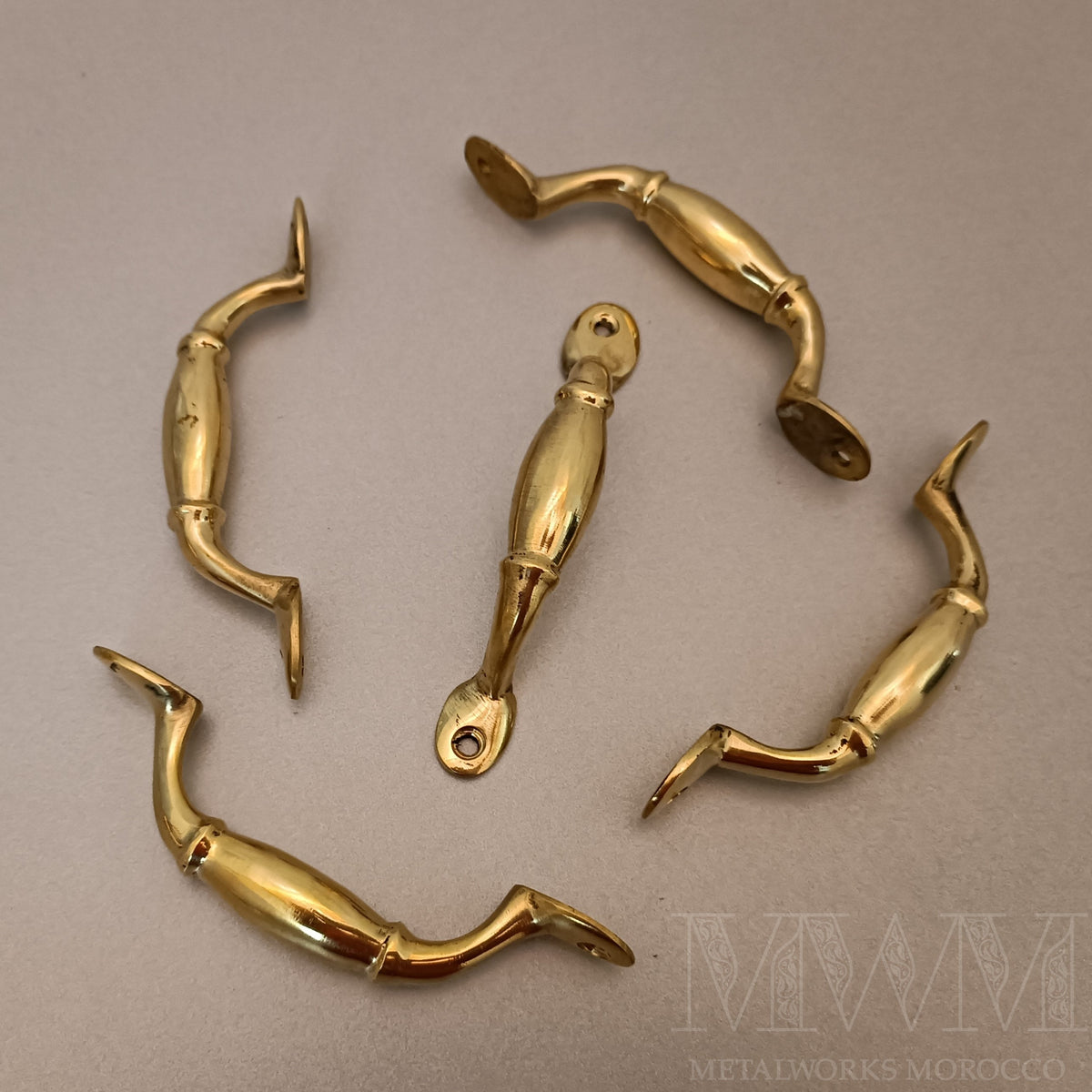Set Of Traditional Solid Brass Drawer Pulls Arch Handles For Kitchen Cabinets