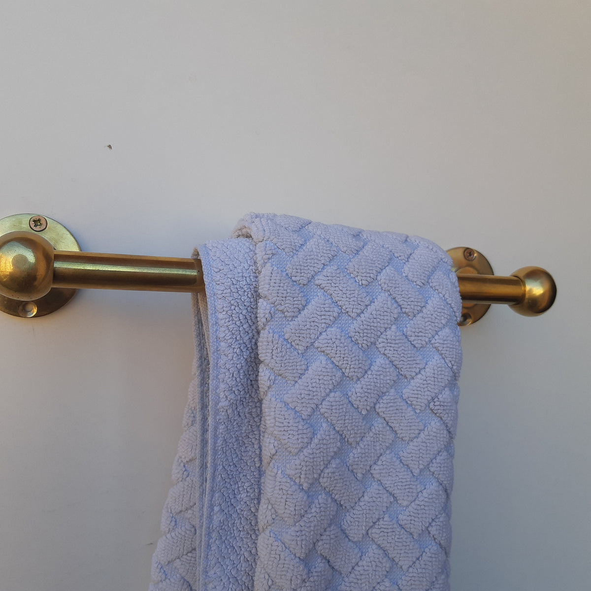 Handmade Unlacquered Brass Towel Bar