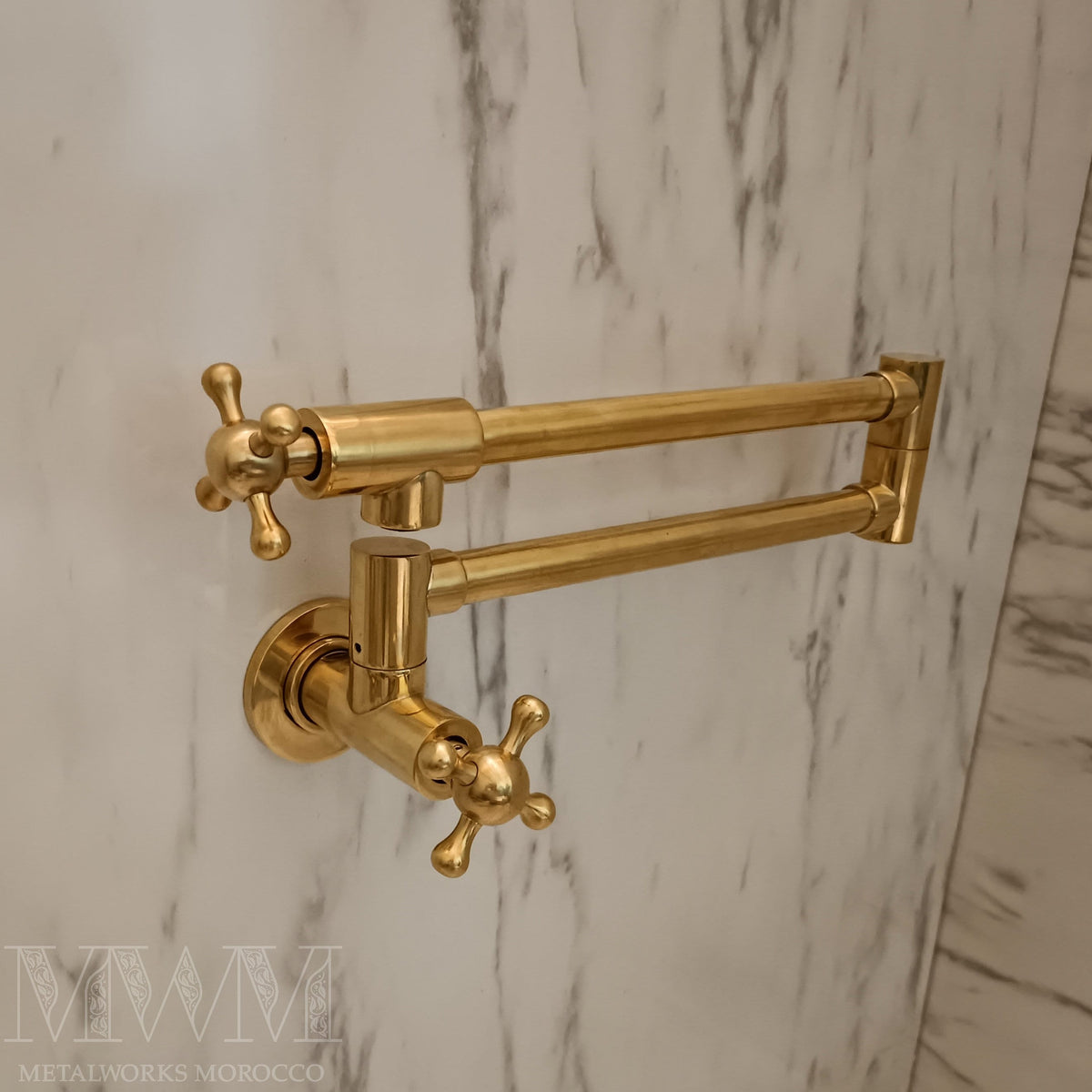 Cylindrical Raw Brass Pot filler tap – Stove Faucet