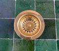 Unlacquered Solid Brass Sink Strainer, Kitchen drain