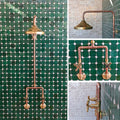 Unlacquered Solid Copper Rainfall Shower: Antique Style, Outdoor Option