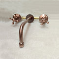 Copper Wall Mounted Bathroom Faucet: Vintage Cross Handles