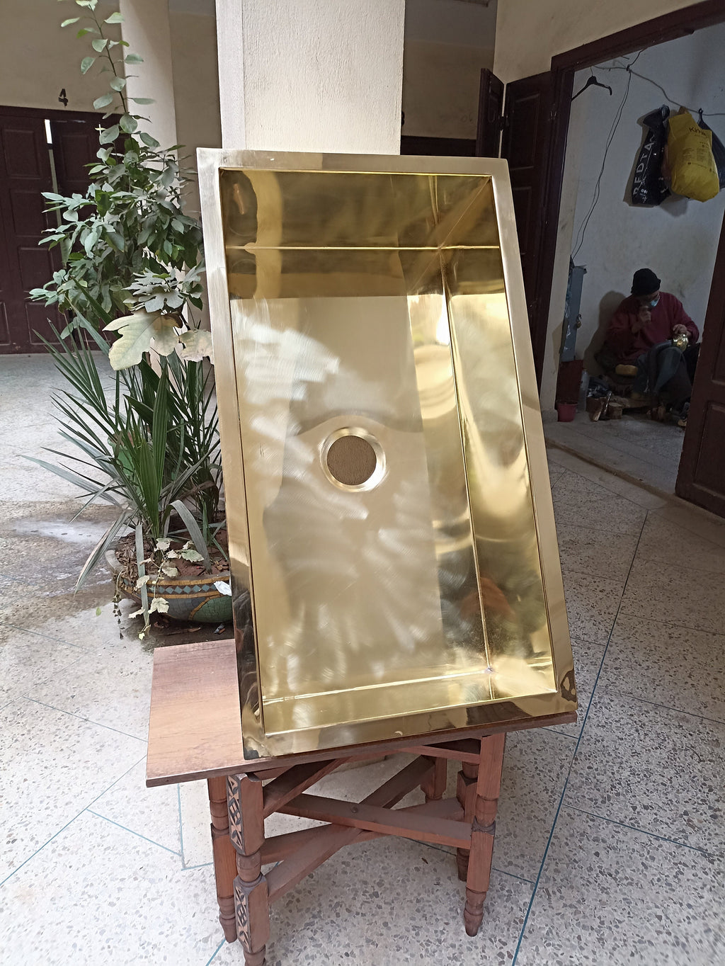 Artisanal Unlacquered Brass Undermount Sink: Kitchen