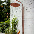 Unlacquered Solid Copper Rainfall Shower Head, Outdoor Shower