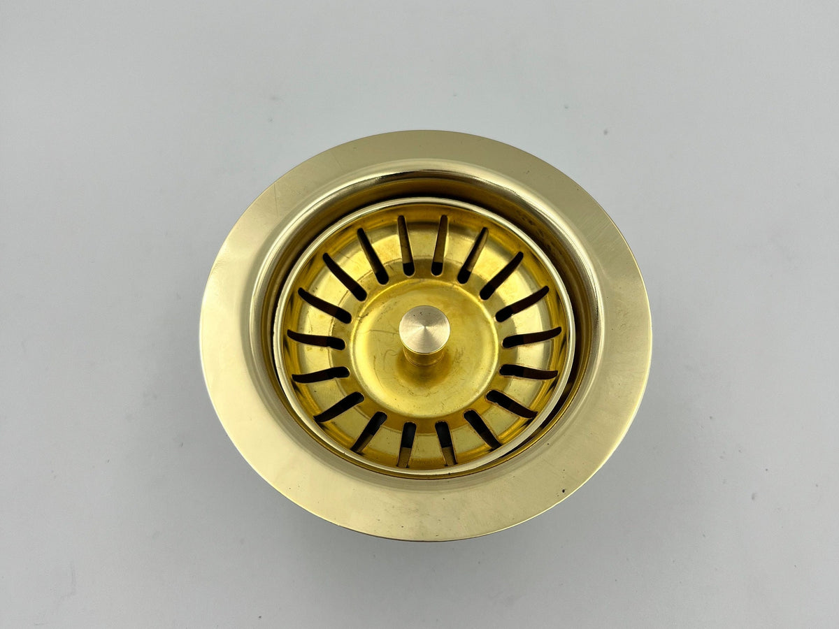 Unlacquered Brass Strainer Sink, Drainer sink With Removable Drain Basket And Sealed Lid