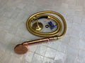 Unlacquered Copper Handheld Shower with Hose and Holder
