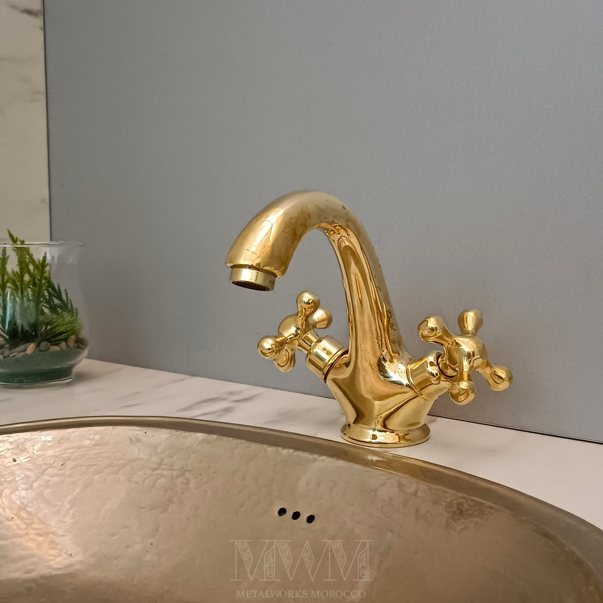 Handmade Rustic Sink Faucet For Vanity - Farmhouse Faucet For Bathroom