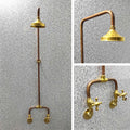 Unlacquered Solid Copper Shower, Raw Copper Outdoor Shower, Round Dome ShowerHead