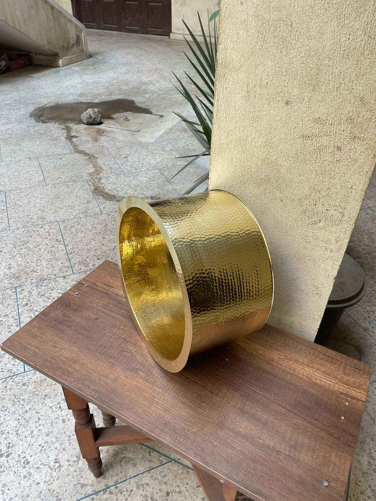 Artisanal Handcrafted Brass Bar Sink