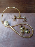 Unlacquered Brass Shower System