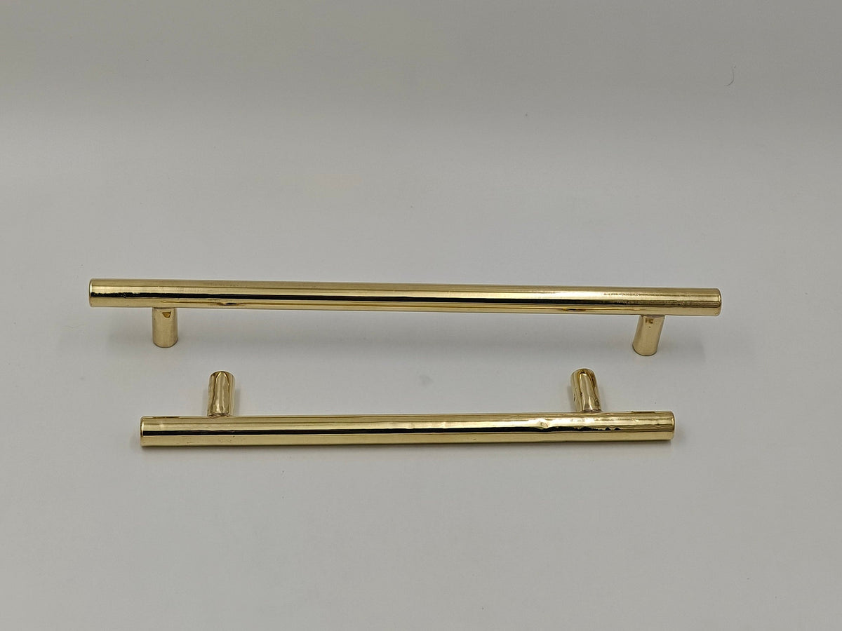 Unlacquered Brass Bar Cabinet Pulls: Kitchen Drawer Hardware