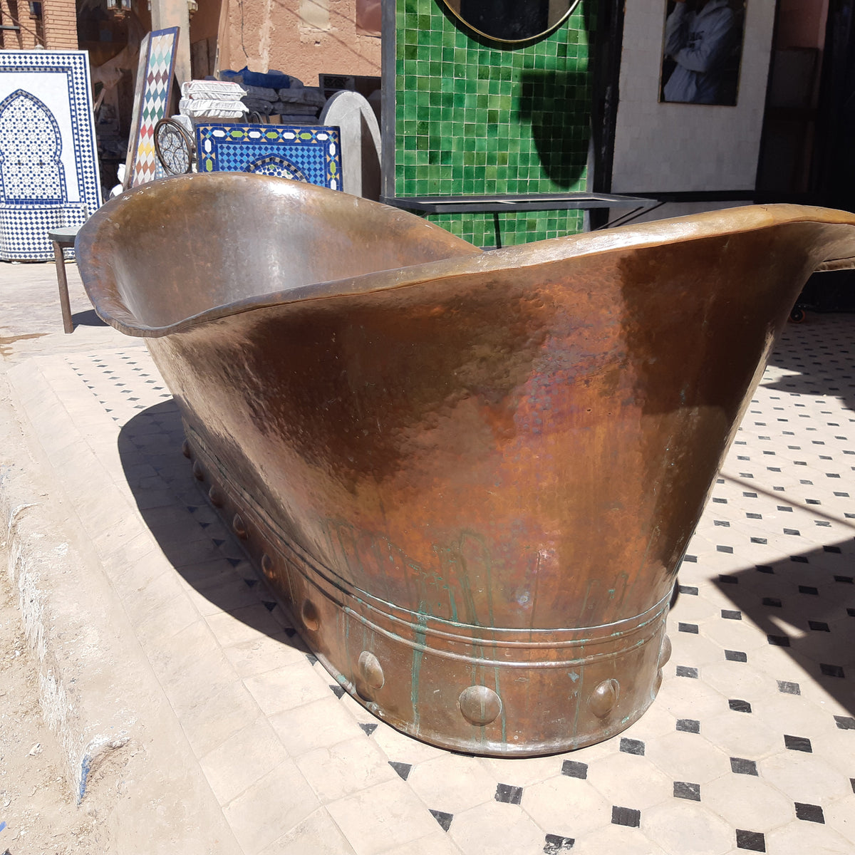 Handmade Copper Slipper Bathtub