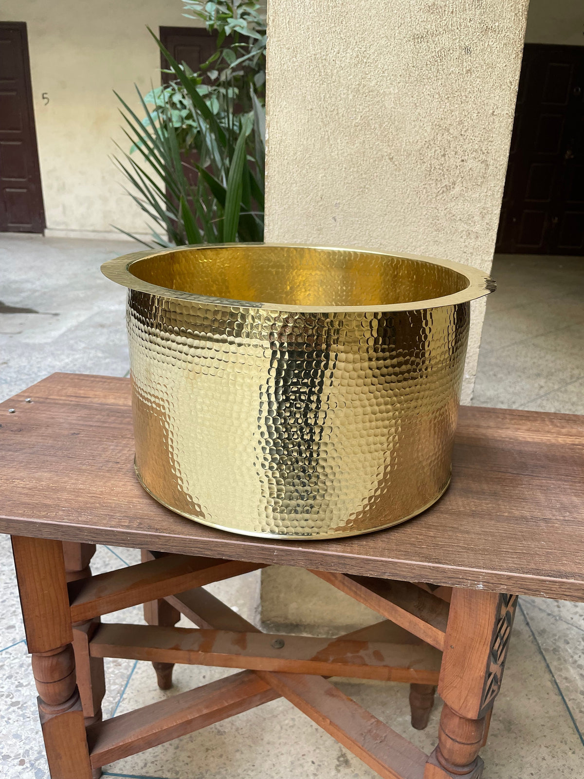 Artisanal Handcrafted Brass Bar Sink
