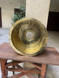 Artisanal Handcrafted Brass Bar Sink – 16” x 16” x 7” – Round Brass Undermount Bar Sink – Hand-hammered 18-Gauge Thick B