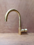 Exquisite Elegance: Unlacquered Brass Single Hole Basin Faucet and Antique Brass Sink Mixer Tap - Timeless Beauty for Yo