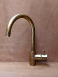 Exquisite Elegance: Unlacquered Brass Single Hole Basin Faucet and Antique Brass Sink Mixer Tap - Timeless Beauty for Yo
