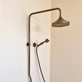 Agde Bronze Rainfall Shower System - Elevate Your Daily Ritual,Solid Brass Exposed shower Head with Handheld