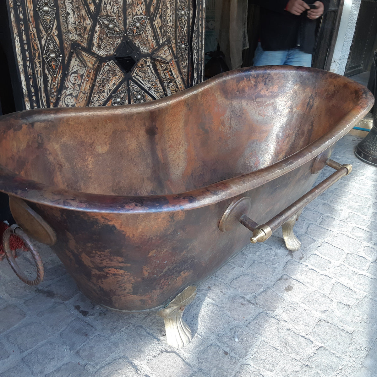 Handmade Copper Slipper Bathtub