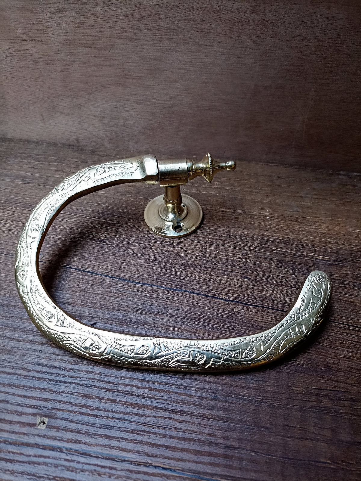 Polished Brass Wall-Mounted Toilet Paper Holder