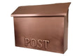 Large Flush Mount Copper Mailbox Wall mount mailbox Solid copper Hand crafted mailbox Mailbox Brushed copper mailbox emb