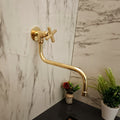 Unlacquered Brass Wall mounted Single Handle Kitchen Faucet – Potfiller