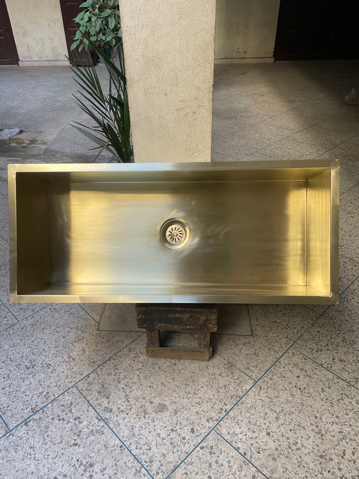 Custom Brass Kitchen Sink 32/18/10 Inch