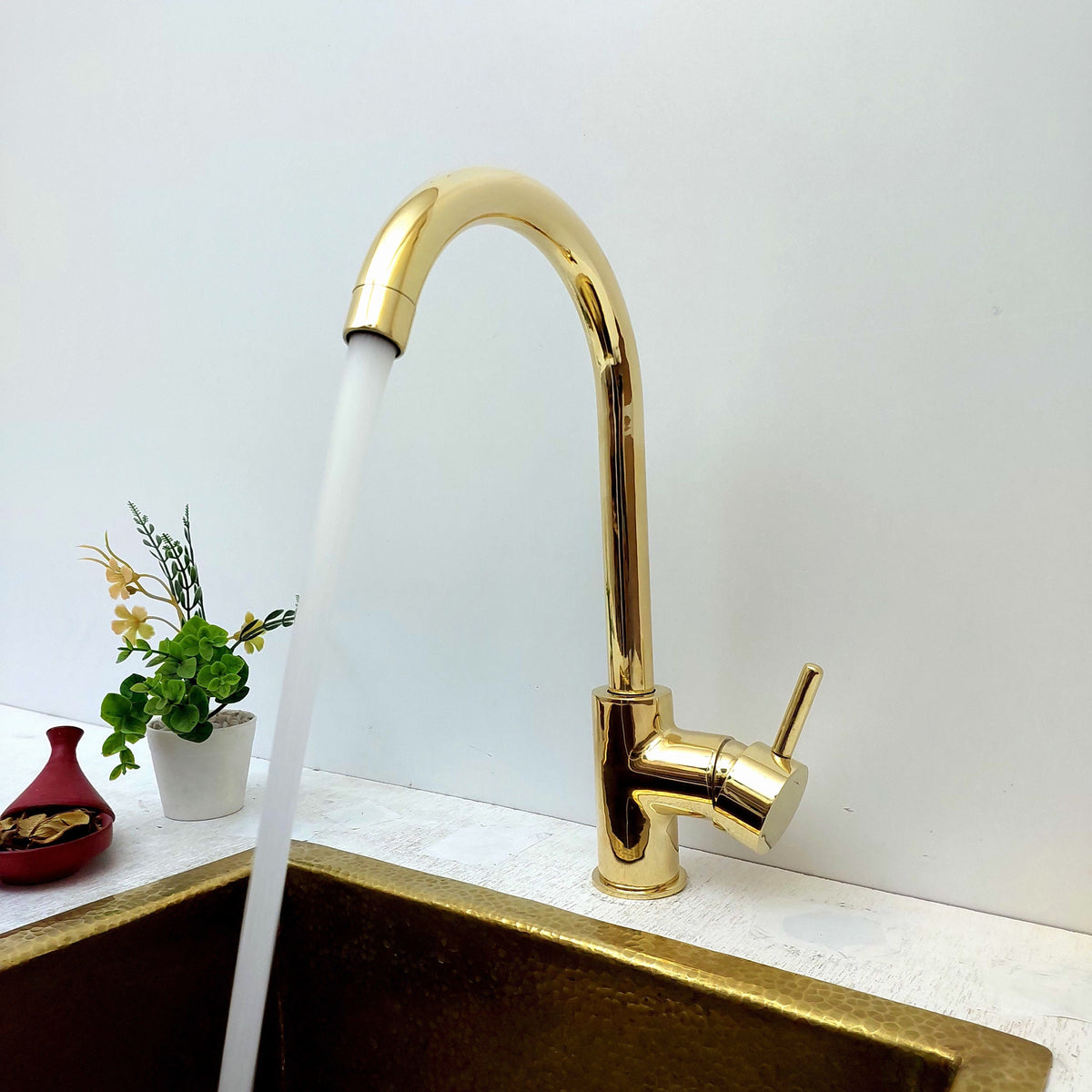Unlacquered Brass Kitchen Faucet