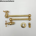 Brass Pot Filler Faucet: Wall Mounted 360 Swivel Kitchen Faucet