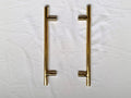 Solid Brass Knurled Cabinet Pulls: Unlacquered Antique Handles