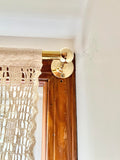 Handcrafted Unlacquered Brass Curtain Rod