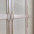 Hand-Engraved Brass Curved Arch Cabinet Handles - Modern Style