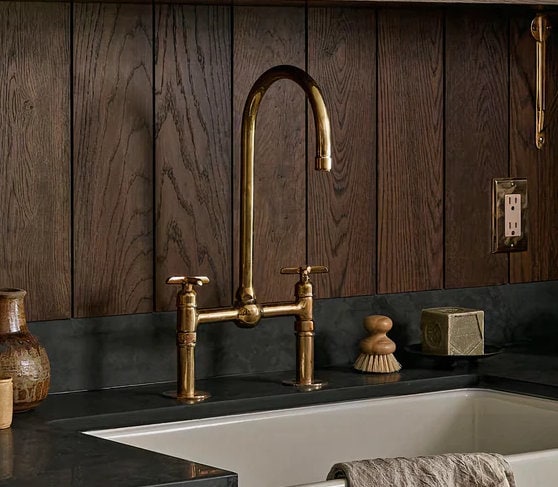 Unlacquered Brass kitchen Faucet