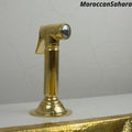 Unlacquered Brass Kitchen Sprayer, Handmade Sprayer With High Pressure