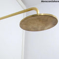 Unlacquered Solid Brass Rain Shower Head, Round Handcrafted Vintage Showerhead, Works Outdoor