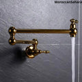 Unlacquered Brass Pot Filler: Antique Style Kitchen Faucet