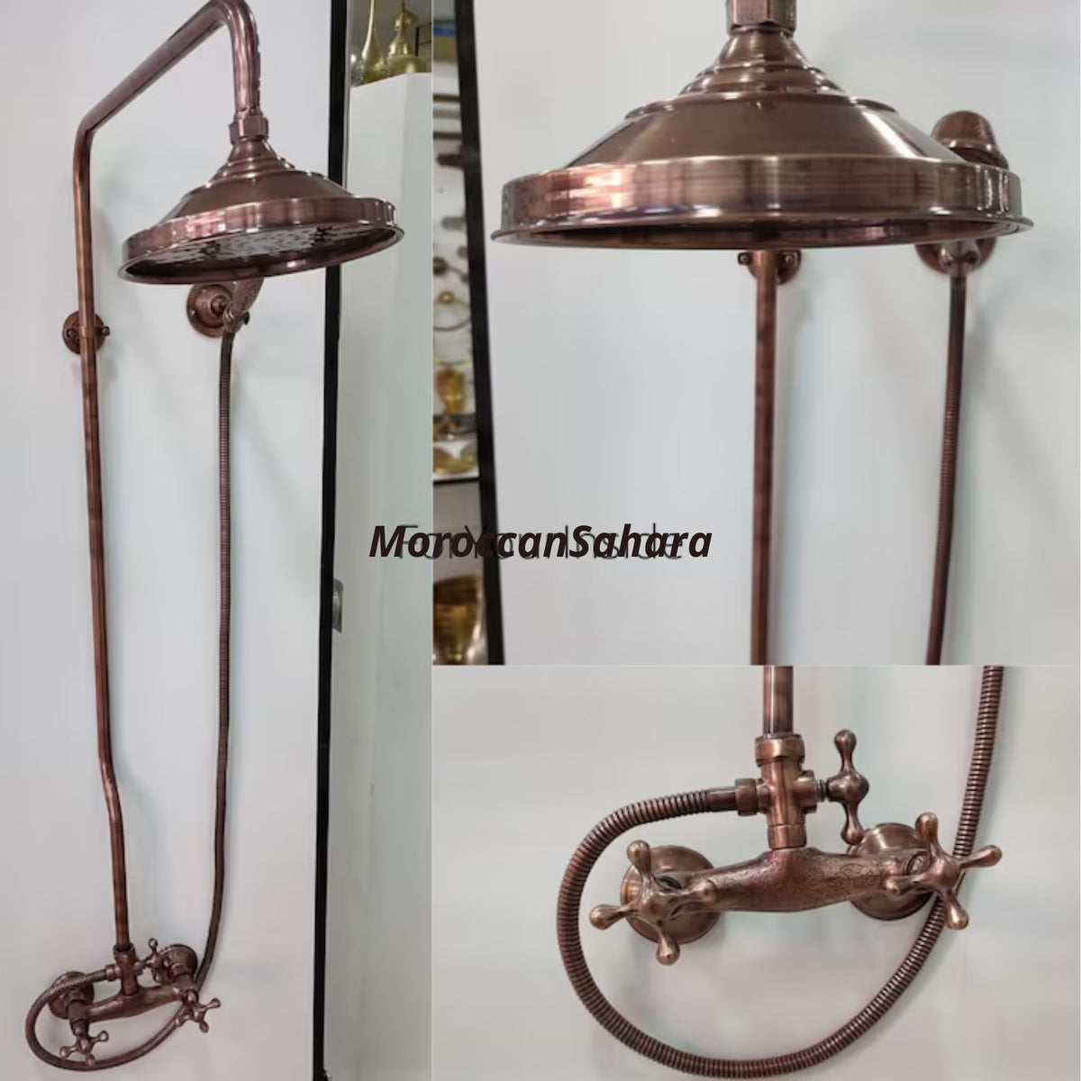 Brass Exposed Shower Combo System, Handcrafted Combo-Free customization