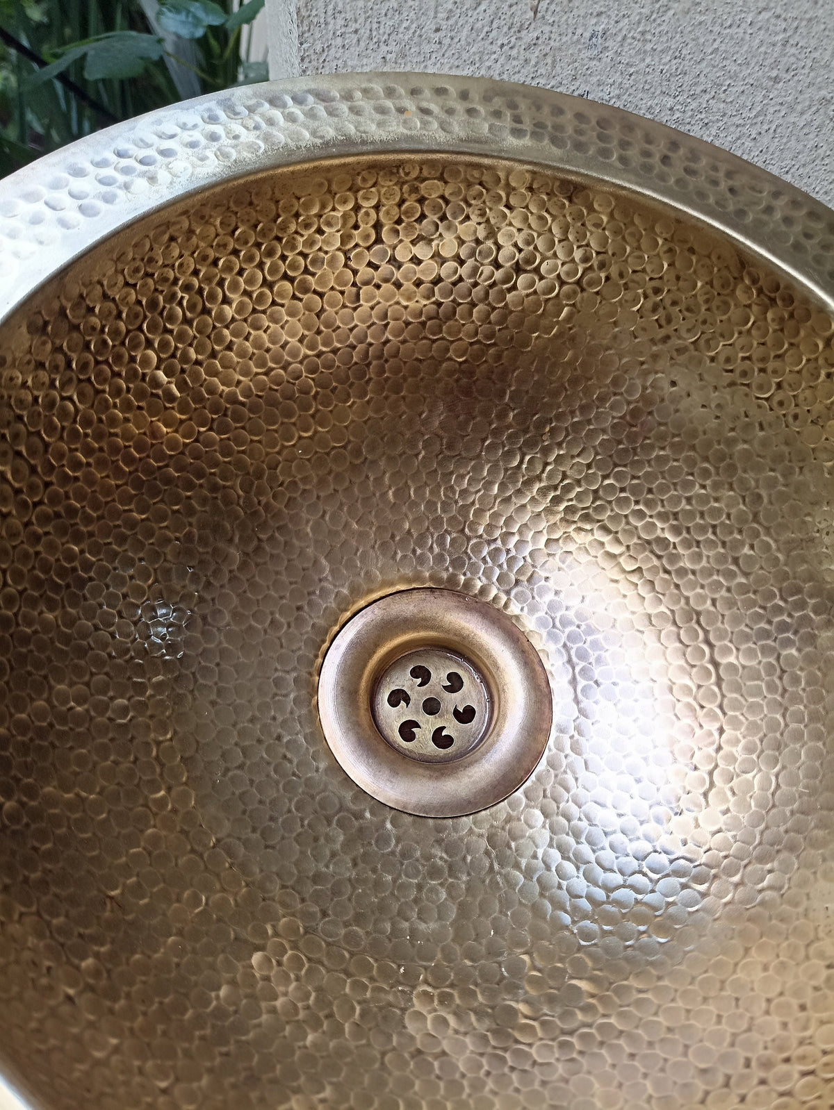 Artisanal Elegance: Handcrafted Brushed Brass Bathroom Sink - Custom Made - Vessel