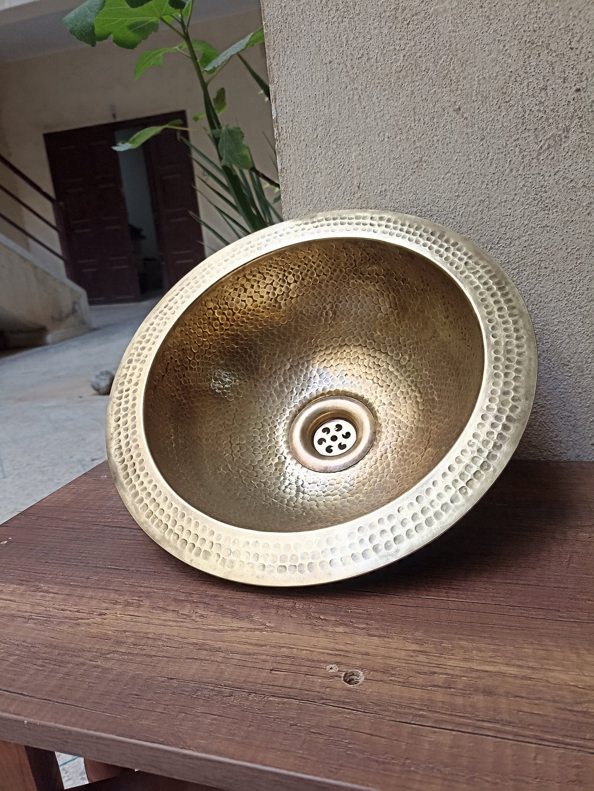Artisanal Elegance: Handcrafted Brushed Brass Bathroom Sink - Custom Made - Vessel, Drop-In, and Undermount Options Avai