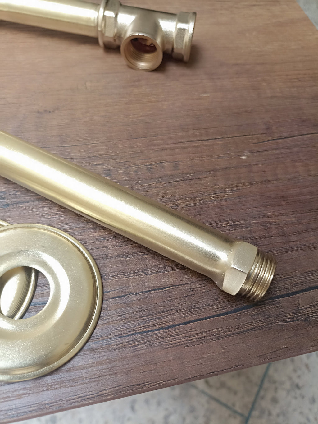 Brass Elegance: Unlacquered Shower System for Master Bath. Solid Brass Rain Shower for Luxurious Experience. Handcrafted