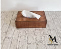 Engraved Solid Brass Tissue Box Cover: Rectangular Dispenser