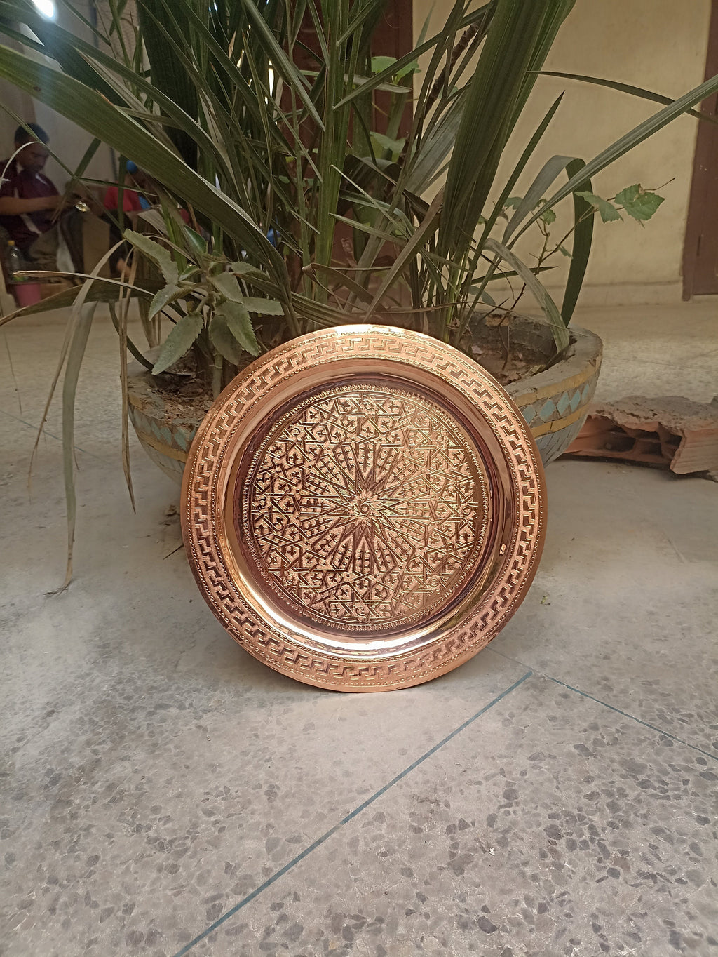 Moroccan Handcrafted Copper Tray