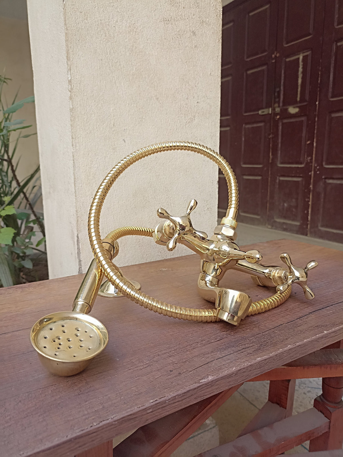 Timeless Vintage:Unlacquered Brass Shower System